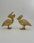 A Large Pair of Vintage Brass Pelicans-MCM