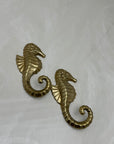 Vintage Brass Seahorse Hooks-A Pair by Hallmark