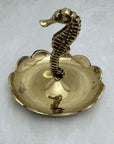 Vintage Brass Seahorse Ring Dish