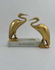 Vintage Brass Heron Birds-A Pair