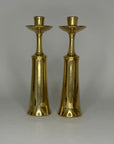 Vintage Brass Candleholders- A Pair By Jens Quistgaard Marked Dansk Design Danmark