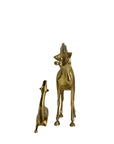 Vintage Brass Giraffe Duo – Mother and Baby Figurines