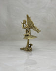 Vintage Brass Fairy on A Mushroom