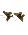 Vintage Brass Butterfly Candleholders - A Pair