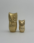Vintage Brass Owl and Owlet-Pair