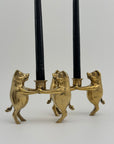 Vintage Brass Pig Candleholders-A Pair