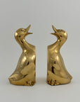 Vintage Brass Duck Bookends-A Pair