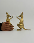 Vintage Brass Kangaroo Bookends-A Pair