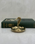Vintage Brass Seahorse Ring Dish