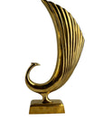 Vintage Mid-Century Brass Peacock Sculpture-17 Inches