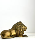 Vintage Brass Lion Sculpture
