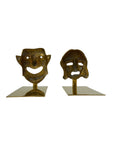 Greek Drama Mask Bookends Comedy And Tragedy-A Pair