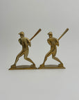 Vintage Brass Baseball Bookends-A Pair by Enesco