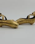 Pretty Brass Ballerina Slippers -A Pair