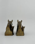 Vintage Brass Horse Head Mother and Foal Bookends-A Pair