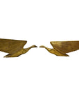Vintage 1987 Kinder Harris Brass Flying Geese Sculptures – Mid-Century Modern Bird Figurines – Made in Korea
