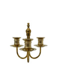 Vintage Brass 3-Arm Candelabra