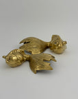 Large Vintage Fancy Tail Large Eyed Brass Fish- A Pair