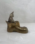 Vintage Brass Boot- A Cat and Mouse Chase
