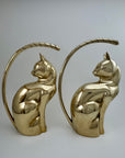 Vintage Pair of Dolbi Cashier Brass Cats – Hollywood Regency Statement Set-17”