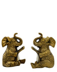 Vintage Brass Elephants Bookends-A Pair