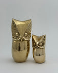 Vintage Brass Owl and Owlet-Pair