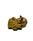 Small Vintage Brass Elephant Stash Pot / Ashtray / Trinket Holder