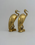 Vintage Brass Heron Birds-A Pair