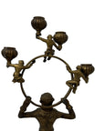 Vintage Brass Monkey Candleholders on Black Marble Bases | Mid-Century Exotic Pair