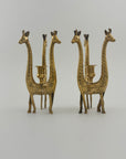 Vintage Brass Giraffe Candleholders-A Pair