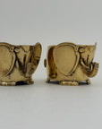 Vintage Brass Elephant Cachepots- A Pair