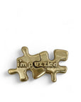Vintage Brass “I’m Puzzled” Puzzle Pieces- A Set