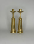 Vintage Brass Candleholders- A Pair By Jens Quistgaard Marked Dansk Design Danmark