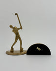 Vintage Brass Golf Bookends- A Pair By Enesco
