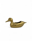 Vintage Brass Duck Stash Pot