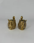 Pair of Vintage Brass Swan Candlestick Holders- Mid-Century Taper Candle Holders