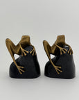 Vintage Bombay Frog on Rock Bookends-A Pair