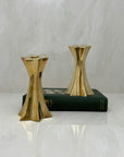 Vintage Brass Shooting Star Taper Candleholders-A Pair