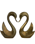 Vintage Brass Swan Pair – Elegant Mid-Century Modern Sculptures