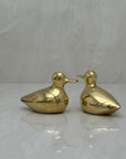 Small Vintage Brass Ducks-A Pair