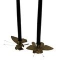 Vintage Brass Butterfly Candleholders - A Pair