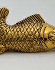 Vintage Brass Fish Vases-A Pair