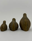 Vintage Brass Quail Family- A Three Piece Set