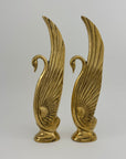 Vintage Brass Swans-A Pair