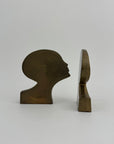 Rare Mid-Century Modern Brass Kissing Profile Sculptures-A Pair