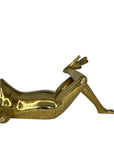 Vintage Brass Relaxing Frog