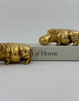 Vintage Brass “House Hippos” – Pair of Brass Figurines