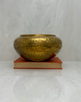 Vintage Brass Hammered Planter