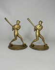 Vintage Brass Baseball Bookends-A Pair by Enesco