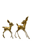 Vintage Brass Deer Pair – Mid-Century Modern Fawns | Hollywood Regency Woodland Figurines